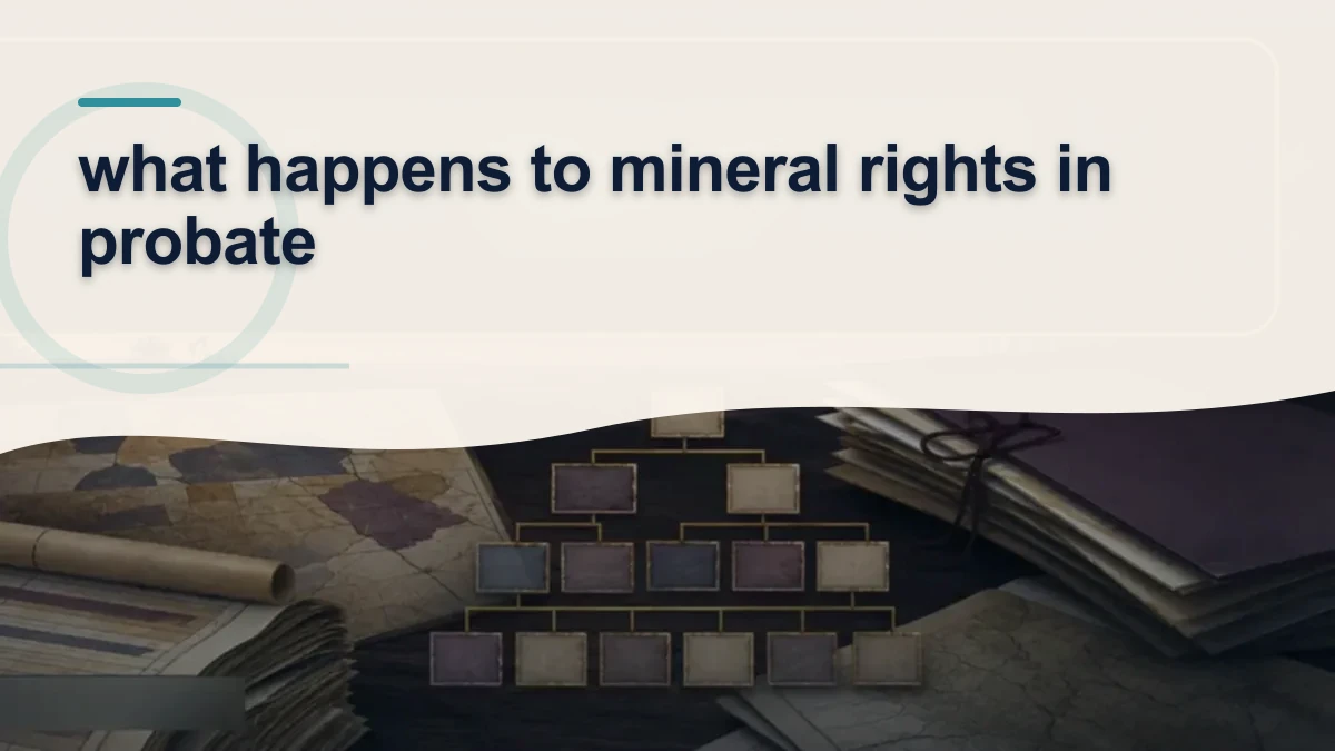 Mineral-rights illustration highlighting “what happens to mineral rights in probate”.
