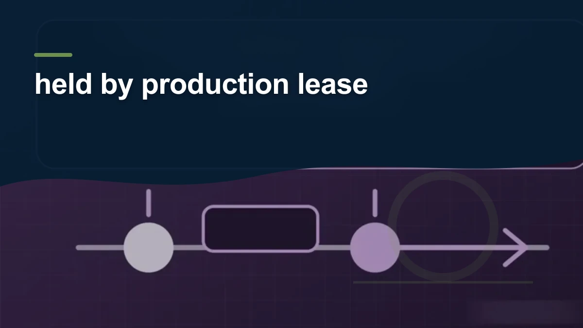 Mineral-rights illustration highlighting “held by production lease”.