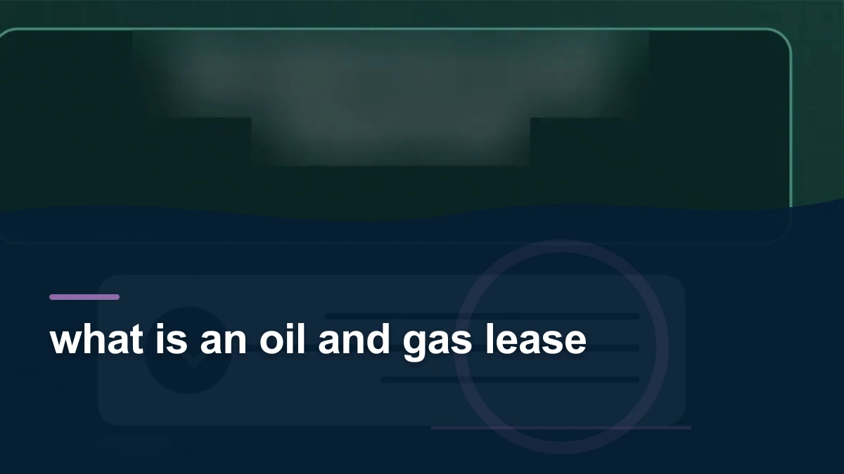Mineral-rights illustration highlighting “what is an oil and gas lease”.