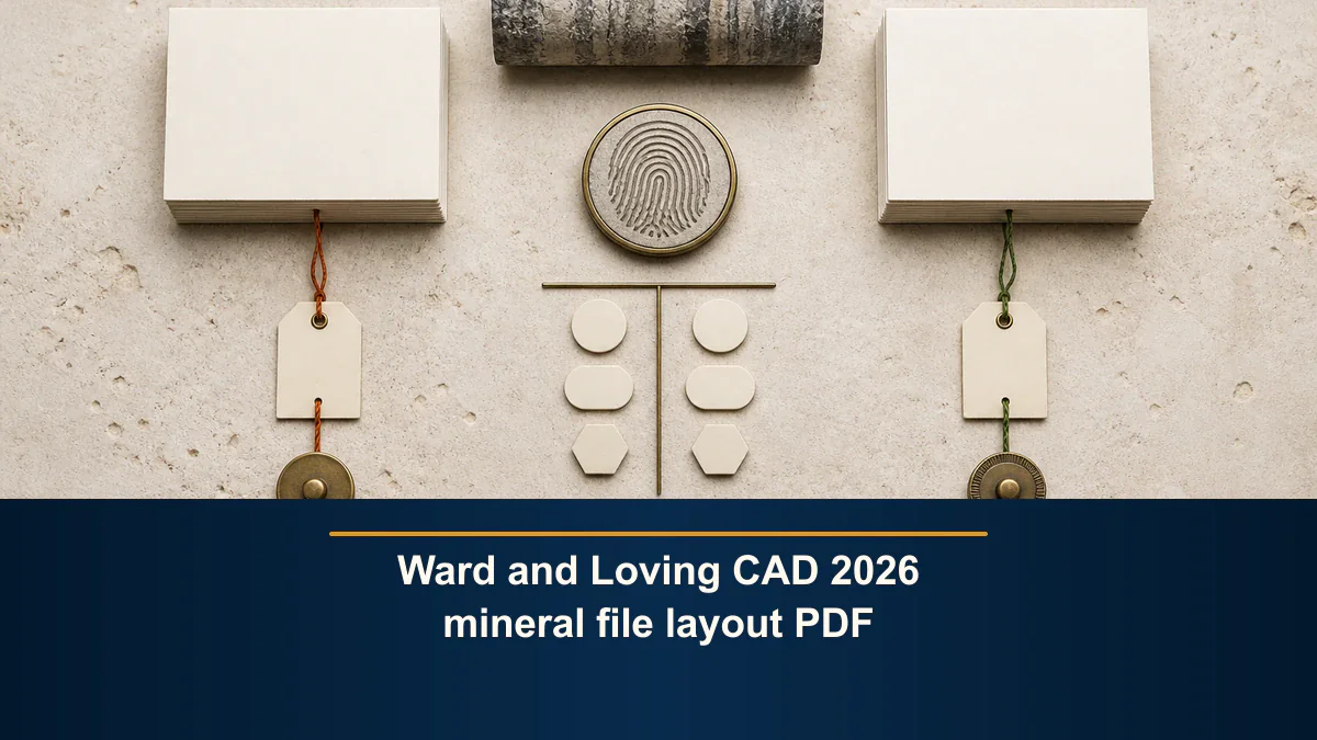 Ward and Loving CAD 2026 mineral file layout PDF