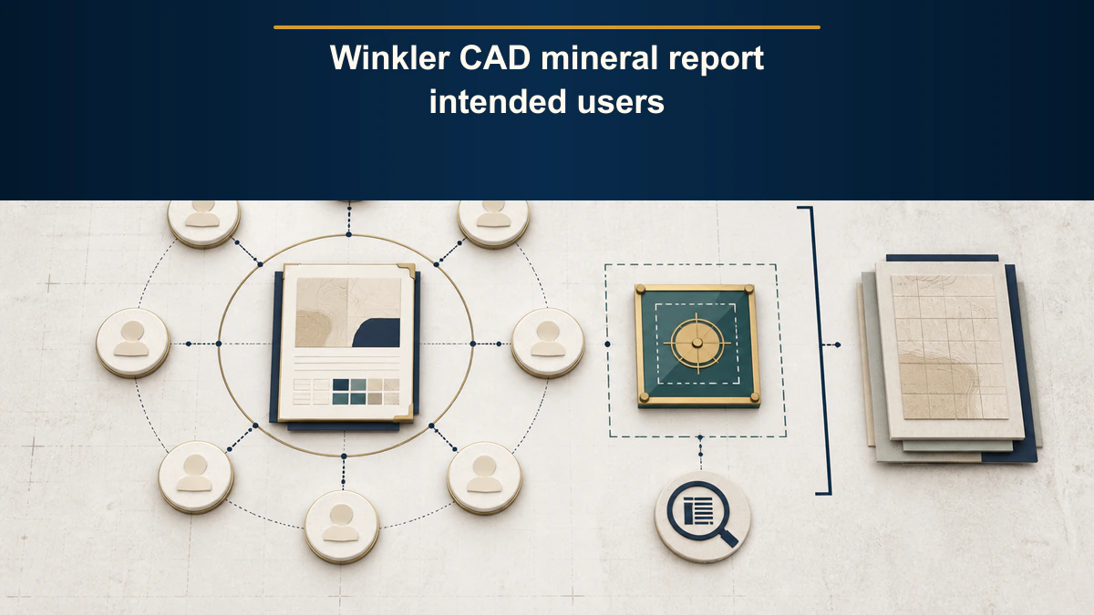 Winkler CAD mineral report intended users