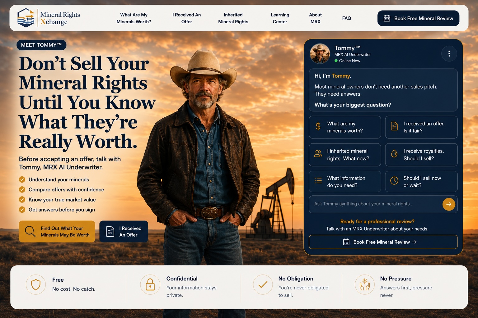 Meet Tommy, MRX underwriter, explaining mineral rights value before selling